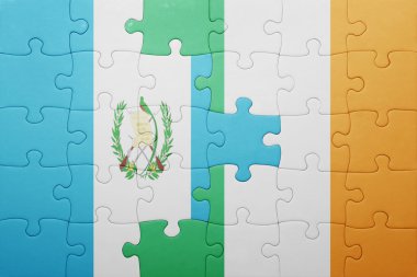İrlanda ve guatemala ulusal bayrak ile bulmaca