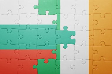 İrlanda ve Bulgaristan Ulusal bayrak ile bulmaca