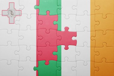 malta ve İrlanda ulusal bayrak ile bulmaca