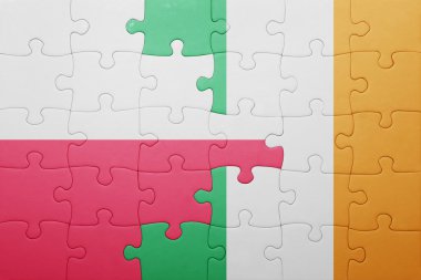 İrlanda ve Polonya ulusal bayrak ile bulmaca
