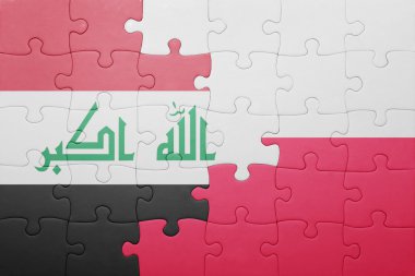 Irak ve Polonya ulusal bayrak ile bulmaca