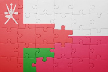 Umman ve Polonya ulusal bayrak ile bulmaca