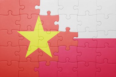 vietnam ve Polonya ulusal bayrak ile bulmaca