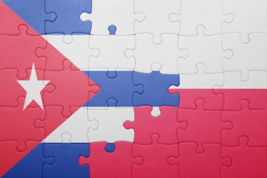 Küba ve Polonya ulusal bayrak ile bulmaca