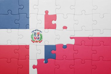 Dominik Cumhuriyeti ve Polonya ulusal bayrak ile bulmaca