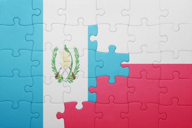 guatemala ve Polonya ulusal bayrak ile bulmaca