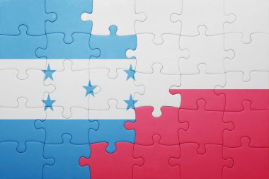 honduras ve Polonya ulusal bayrak ile bulmaca