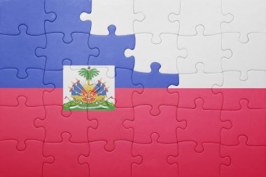 haiti ve Polonya ulusal bayrak ile bulmaca