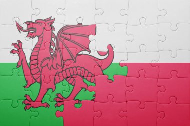 Galler ve Polonya ulusal bayrak ile bulmaca