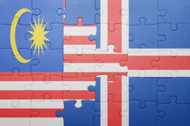 Malezya ve İzlanda bayrağı ile bulmaca