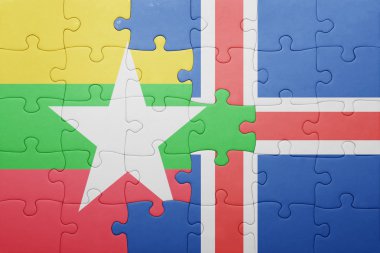 bayrağı myanmar ve İzlanda ile bulmaca