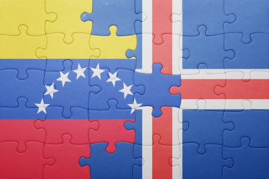 venezuela ve İzlanda ulusal bayrak ile bulmaca