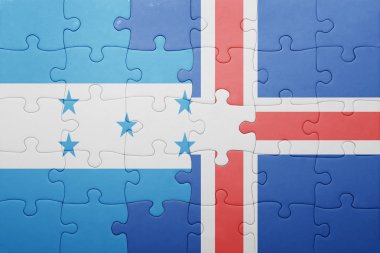 honduras ve İzlanda ulusal bayrak ile bulmaca