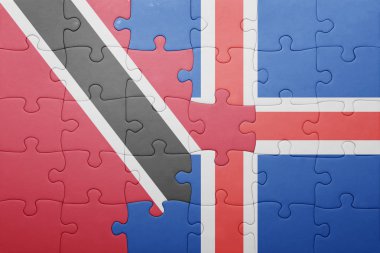 trinidad ve tobago ve İzlanda ulusal bayrak ile bulmaca