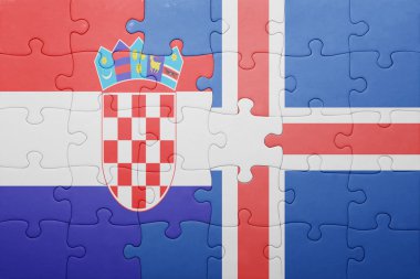 bayrağı Hırvatistan ve İzlanda ile bulmaca