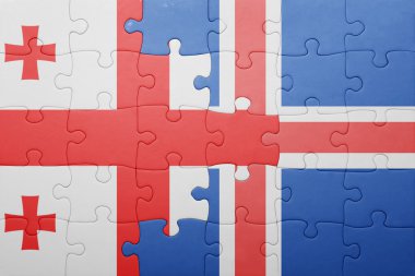 Gürcistan ve İzlanda bayrağı ile bulmaca