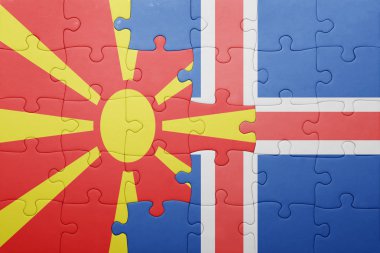 bayrağı Makedonya ve İzlanda ile bulmaca