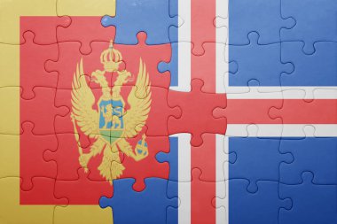 bayrağı Karadağ ve İzlanda ile bulmaca