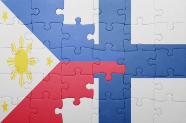 Filipinler ve Finlandiya ulusal bayrak ile bulmaca