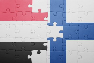yemen ve Finlandiya ulusal bayrak ile bulmaca
