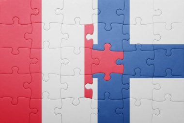peru ve Finlandiya ulusal bayrak ile bulmaca