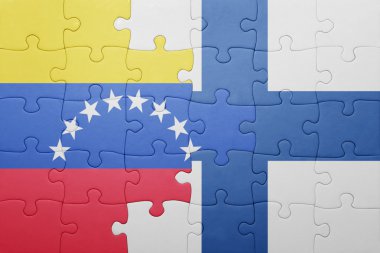 venezuela ve Finlandiya ulusal bayrak ile bulmaca