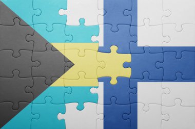 Bahamalar ve Finlandiya ulusal bayrak ile bulmaca