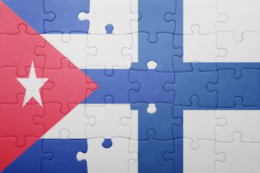 Küba ve Finlandiya ulusal bayrak ile bulmaca