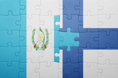 guatemala ve Finlandiya ulusal bayrak ile bulmaca