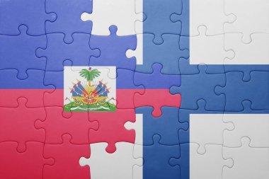 haiti ve Finlandiya ulusal bayrak ile bulmaca