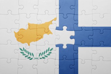 Kıbrıs ve Finlandiya ulusal bayrak ile bulmaca