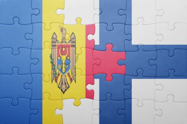 moldova ve Finlandiya ulusal bayrak ile bulmaca