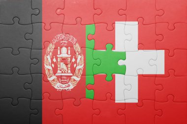 İsviçre ve Afganistan Ulusal bayrak ile bulmaca