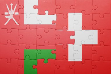 İsviçre ve Umman ulusal bayrak ile bulmaca