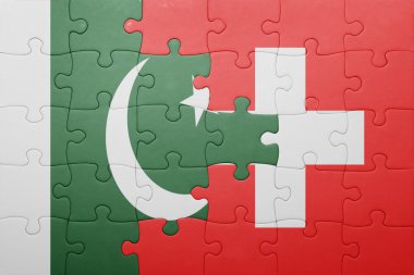 İsviçre ve pakistan ulusal bayrak ile bulmaca