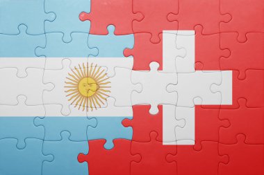 İsviçre ve Arjantin ulusal bayrak ile bulmaca