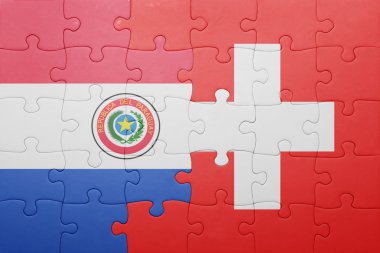 İsviçre ve paraguay ulusal bayrak ile bulmaca
