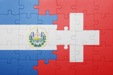 el salvador ve İsviçre ulusal bayrak ile bulmaca