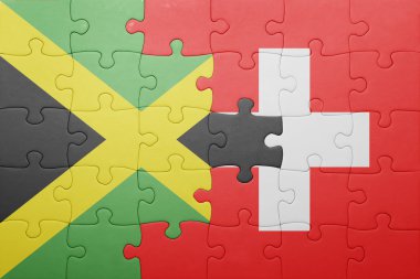 İsviçre ve Jamaika ulusal bayrak ile bulmaca