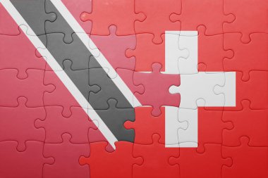 trinidad ve tobago ve İsviçre ulusal bayrak ile bulmaca