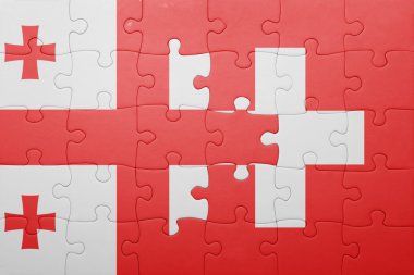 İsviçre ve Gürcistan ulusal bayrak ile bulmaca