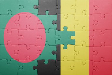 Bulmaca bangladesh ve Belçika Ulusal bayrak ile