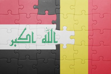 Irak ve Belçika Ulusal bayrak ile bulmaca