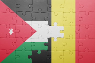 jordan ve Belçika Ulusal bayrak ile bulmaca