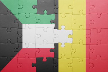 Kuveyt ve Belçika Ulusal bayrak ile bulmaca