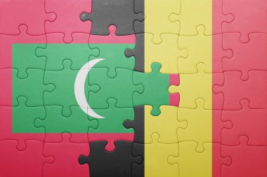 Maldivler ve Belçika Ulusal bayrak ile bulmaca