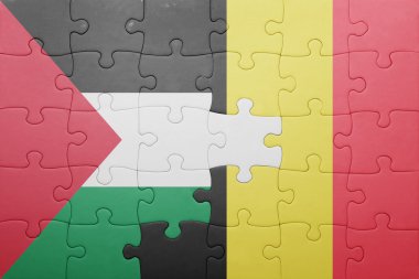 Filistin ve Belçika Ulusal bayrak ile bulmaca