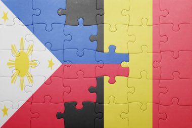 Türkiye ve Belçika Ulusal bayrak ile bulmaca