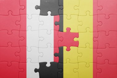 peru ve Belçika Ulusal bayrak ile bulmaca