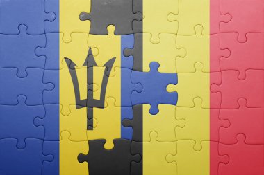 barbados ve Belçika Ulusal bayrak ile bulmaca